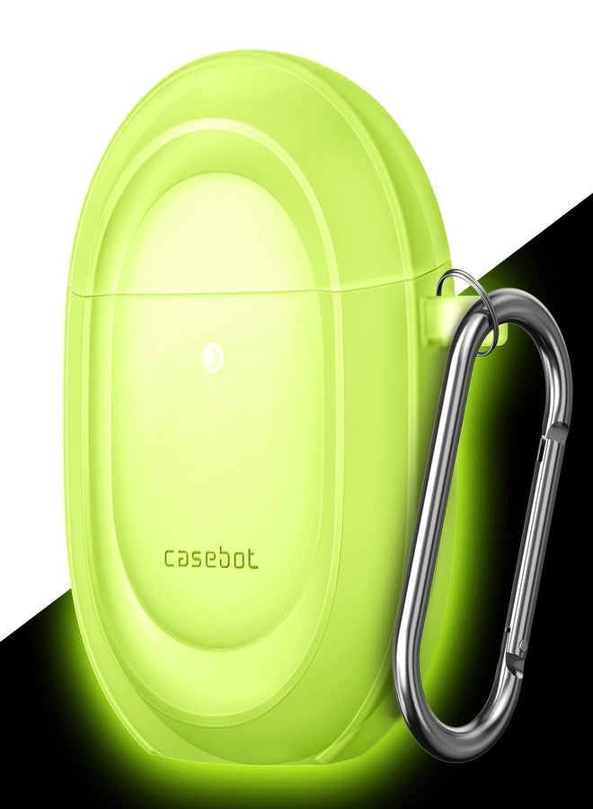 CaseBot Case Cover for Google Pixel Buds Pro 2 (2024) / Google Pixel Buds Pro (2022), Rugged Shield Protective Skin [Front LED Visible], Lime Green Glow in The Dark - Image 1